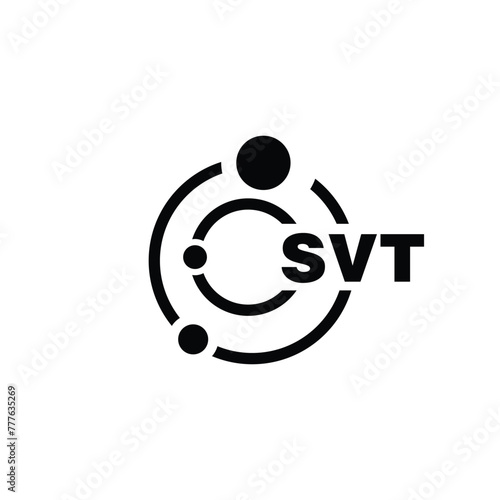 SVT letter logo design on white background. SVT logo. SVT creative initials letter Monogram logo icon concept. SVT letter design photo