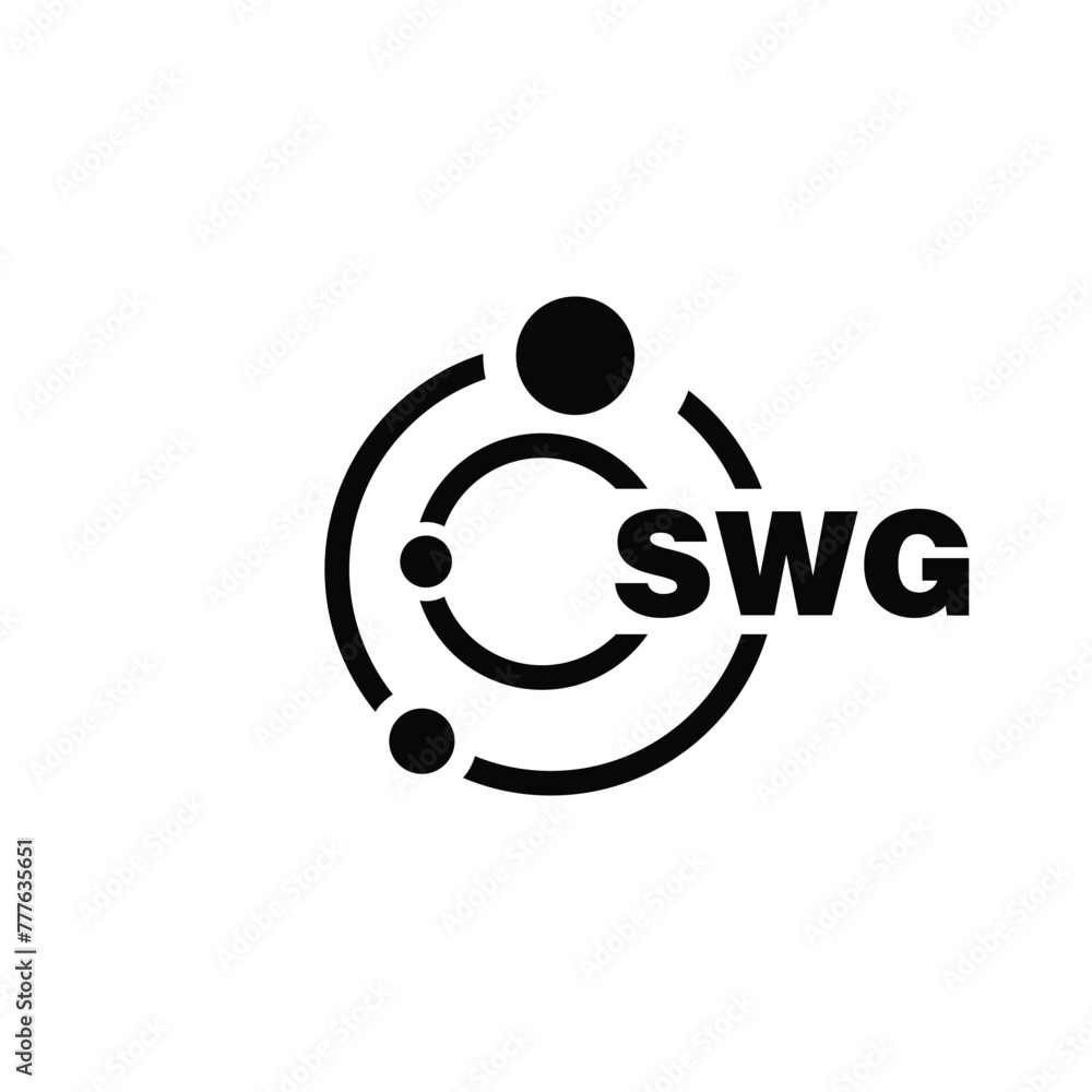 SWG letter logo design on white background. SWG logo. SWG creative ...