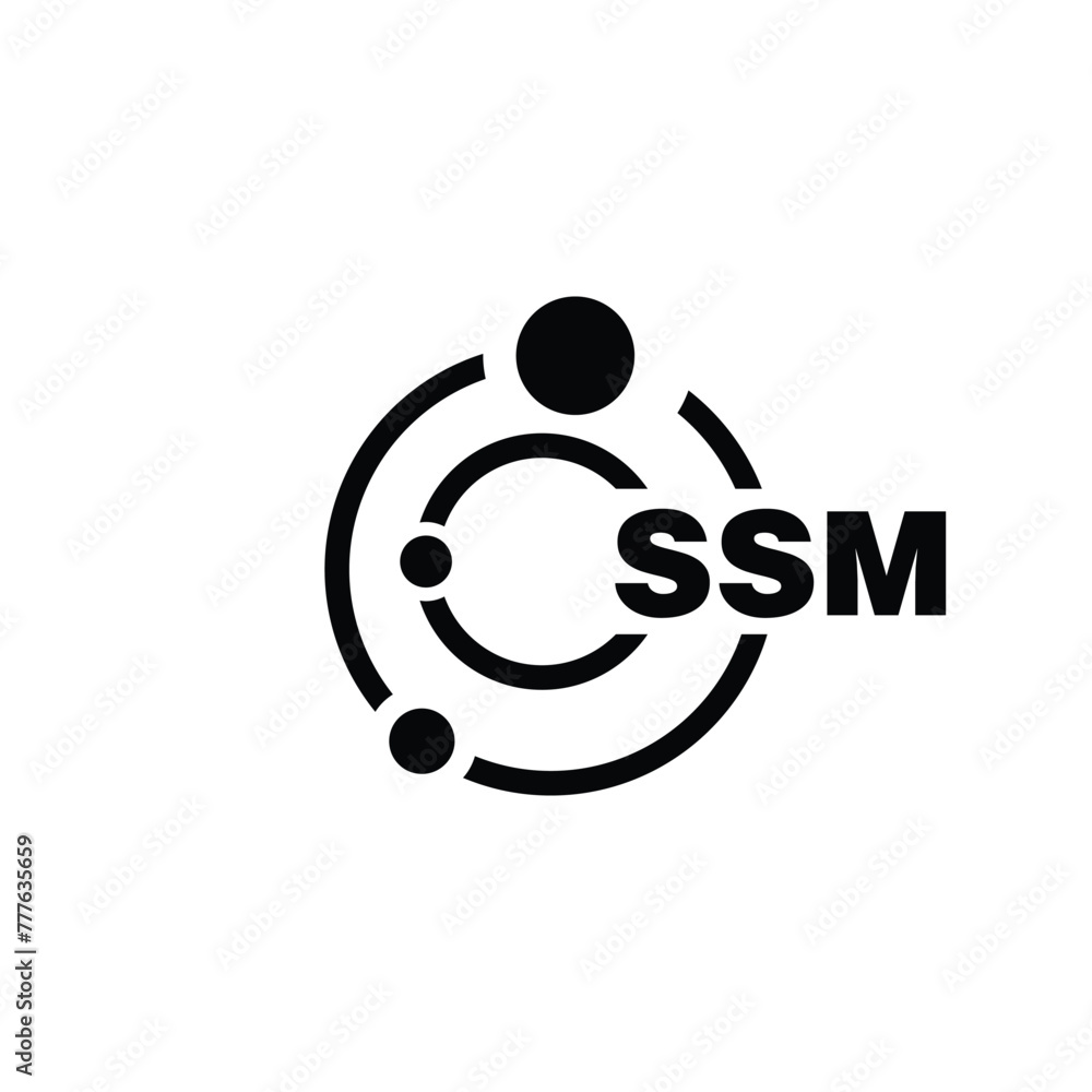 SSM letter logo design on white background. SSM logo. SSM creative ...