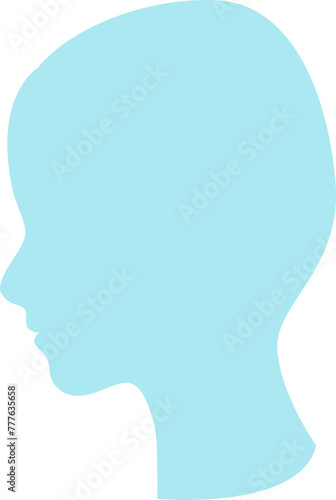 Head of the Person. Human Head Model. Face Scanning. Man Portrait. illustration on transparent, png