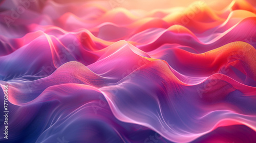 Beautiful Abstract 3D Background with Smooth Silky Shapes.
