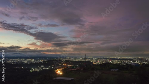 Day to nigh Holygrail timelapse of city from susnet to cityscapes. Shot in 4K ultra HD for the smoothest and the clearest video experience.