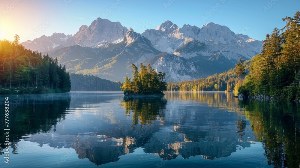 Obraz premium Lakes and mountains