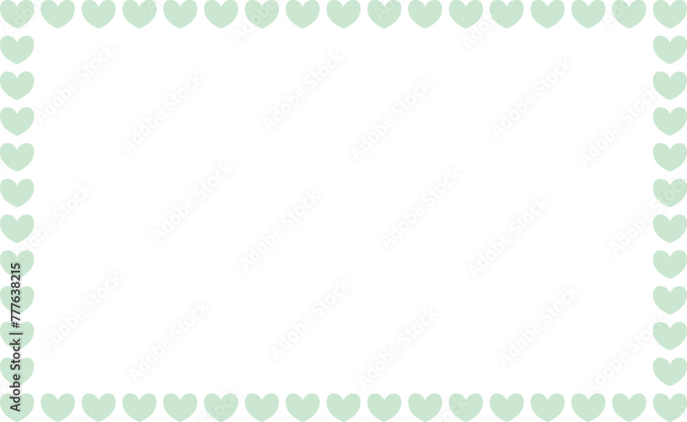 Illustration a fame with green hearts. Vector Illustration. Illustration a fame with green hearts. Vector Illustration.