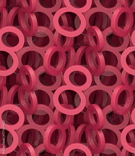 Wallpaper geometric art of red number eight. photo