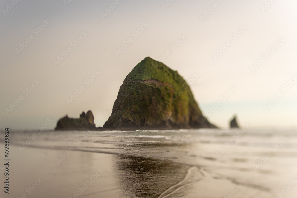 A rock formation at Canon Beach, Oregon A rock formation at Canon Beach, Oregon