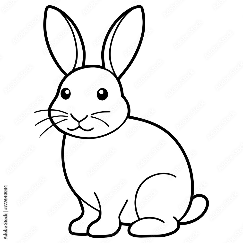 Adorable Easter Rabbit and Bunny Vector Illustration Perfect for Spring Designs Adorable Easter Rabbit and Bunny Vector Illustration Perfect for Spring Designs