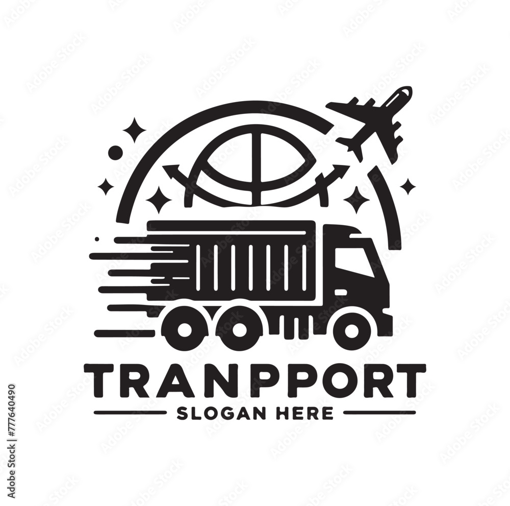 transport logo template vector illustration