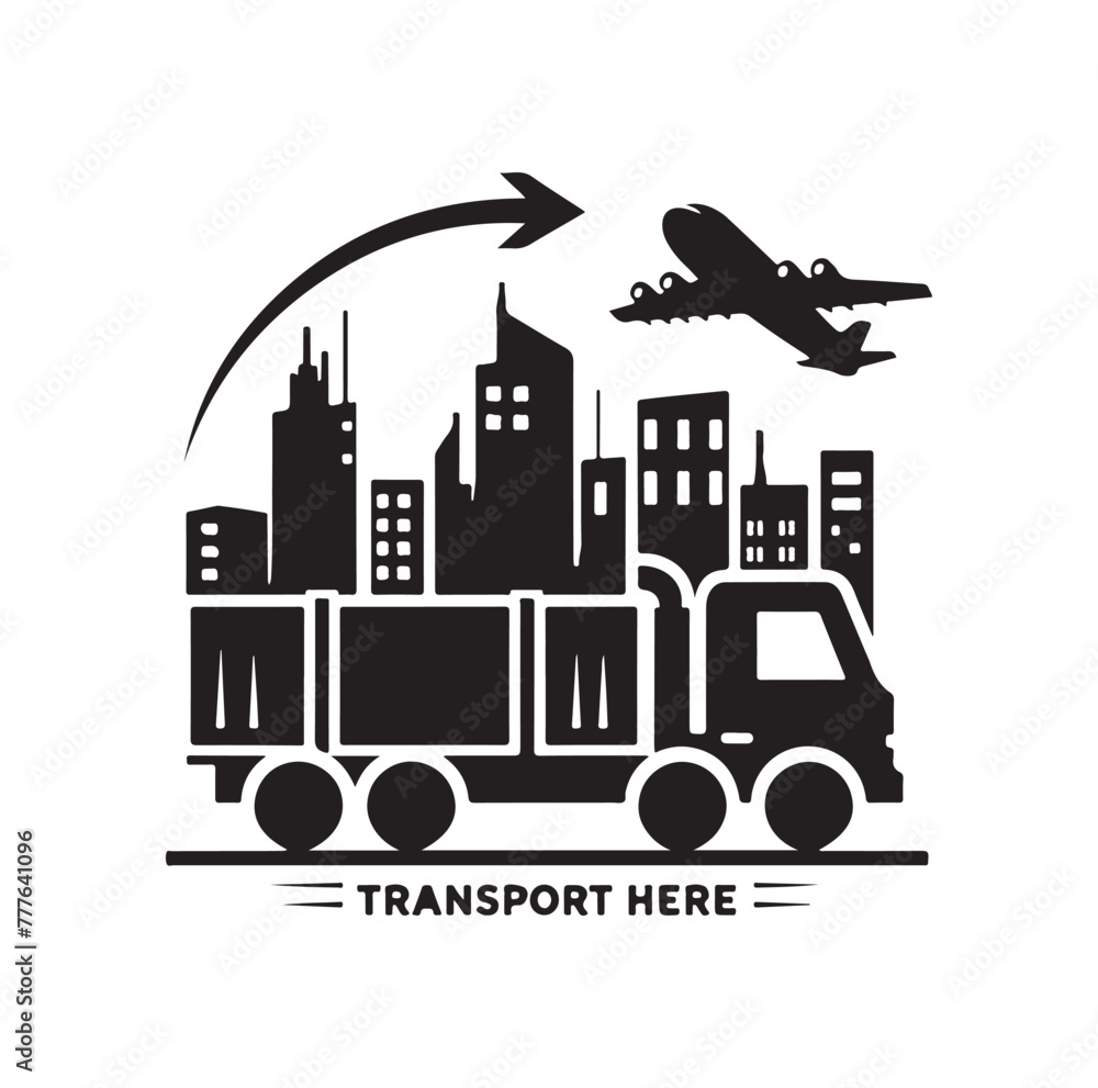 transport logo template vector illustration