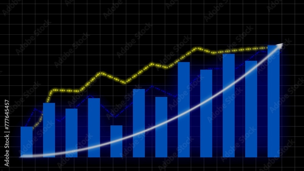 business profit concept success arrow illustration background. business graph .