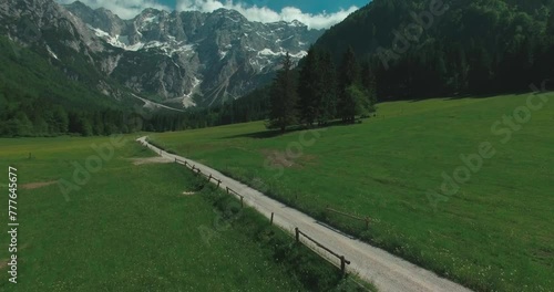 view of the road in a beautiful mountainous area.. landscape in the mountains. 