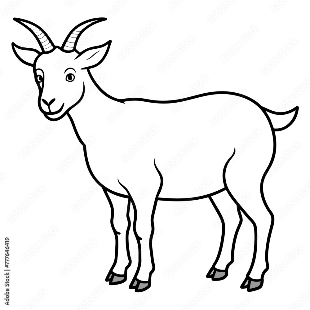 Fototapeta premium Discover Stunning Goat Vector Art Perfect for Your Projects