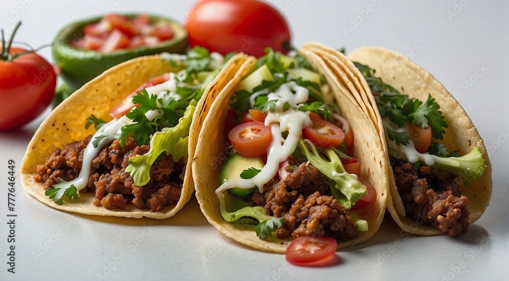 deliciosos tacos mexicanos preparados, servidos en un restaurante. deliciosos tacos mexicanos preparados, servidos en un restaurante.