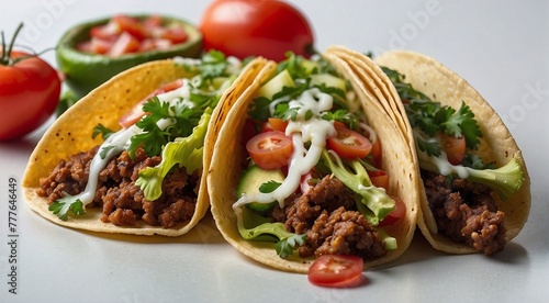 deliciosos tacos mexicanos preparados, servidos en un restaurante.
