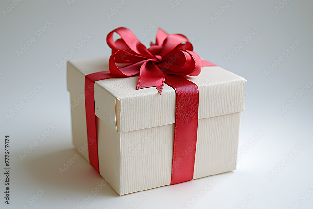 Capture the joy of giving with a beautifully crafted paper gift box adorned with a vibrant red ribbon, perfect for any occasion Capture the joy of giving with a beautifully crafted paper gift box adorned with a vibrant red ribbon, perfect for any occasion