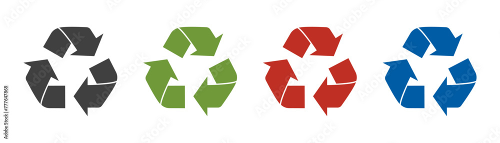 Recycling icon on transparent background Recycling icon on transparent background