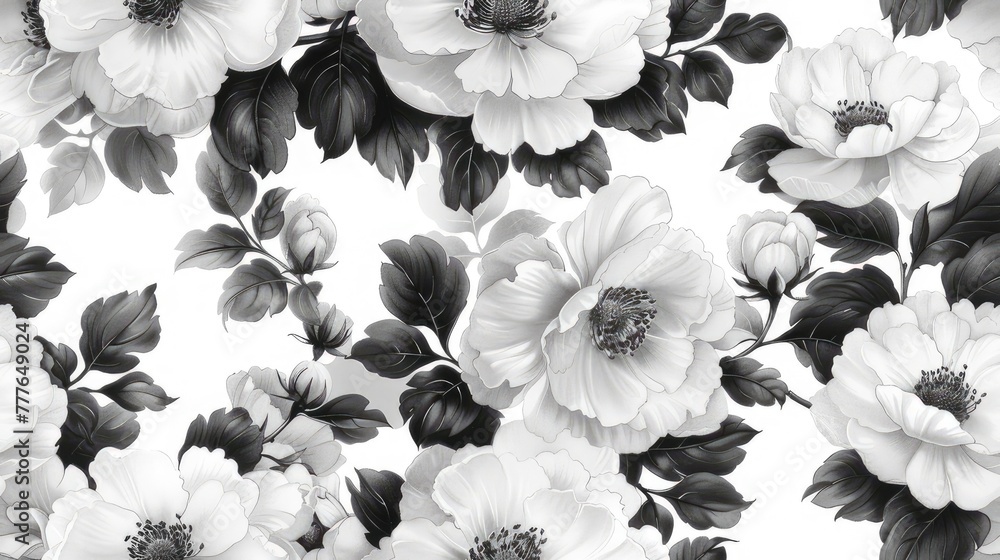 exquisite white monochrome floral pattern exquisite white monochrome floral pattern