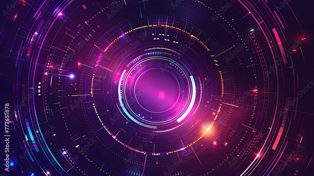 Celestial Circles Red and Blue Futuristic Rotation Celestial Circles Red and Blue Futuristic Rotation