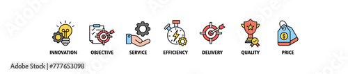 Product engineering banner web icon vector illustration concept with icon of design, innovation, planning, support, testing, development, management, deployment