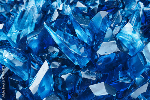 A close up of blue crystals photo