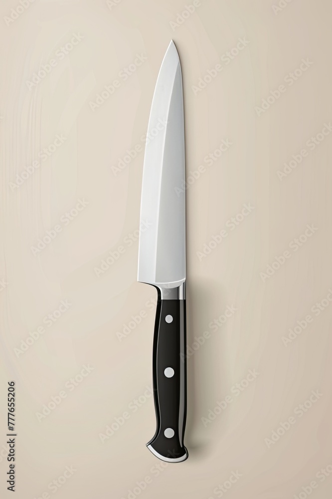 Elegant Chef's Knife on neutral background. Elegant Chef's Knife on neutral background.