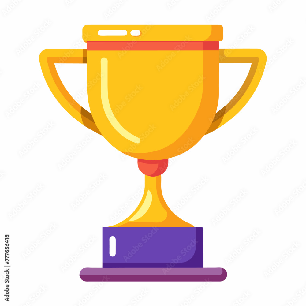 Trophy cup, award, vector icon in flat style Trophy cup, award, vector icon in flat style