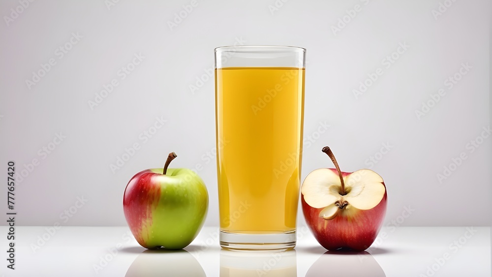fresh apple juice on white with a copy gap fresh apple juice on white with a copy gap