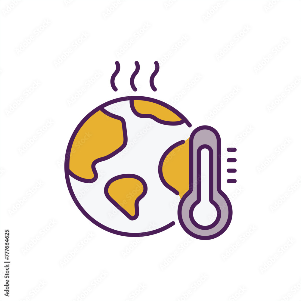 Global Warming Icon editable stock vector icon Global Warming Icon editable stock vector icon