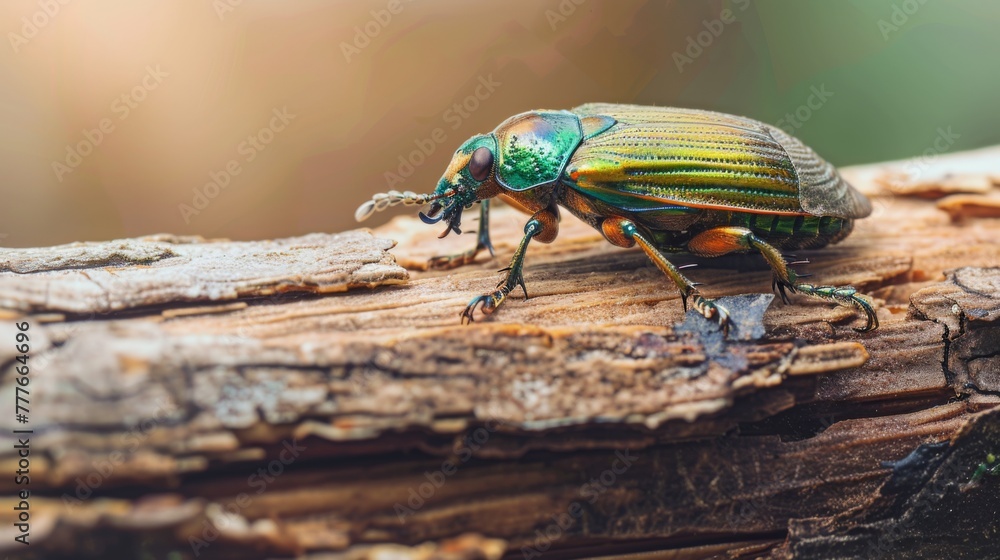 Beetle Close Up on Wood Beetle Close Up on Wood