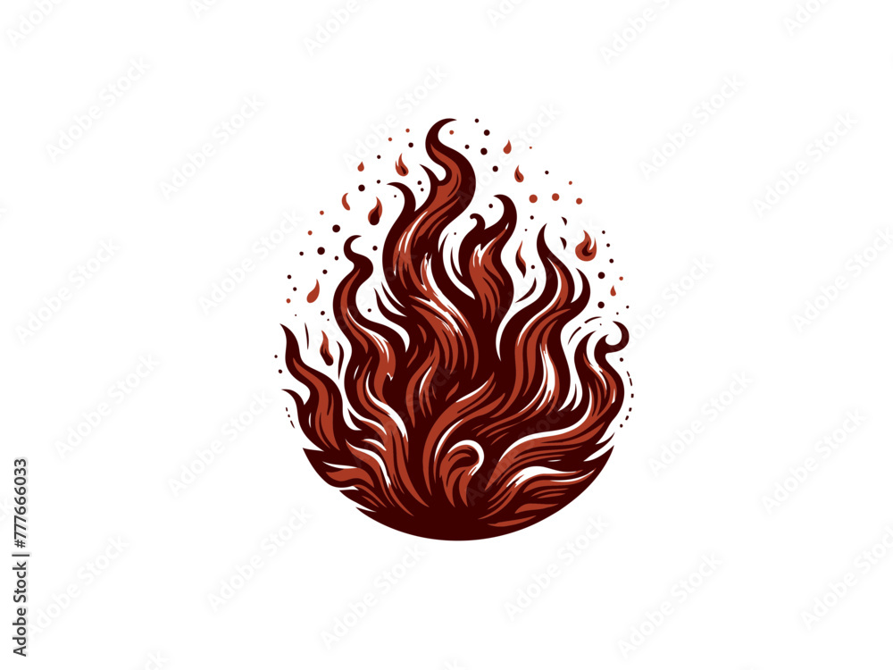 Obraz premium Inferno Ignition: Dynamic Fire Flame Vector Art - Ignite Your Designs with Fiery Energy