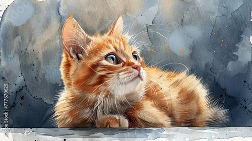 Here are 16 watercolor cats in modern format