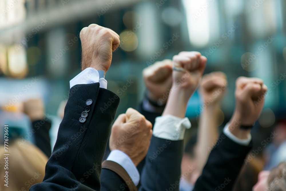 Corporate team celebrating success. Corporate team celebrating success.