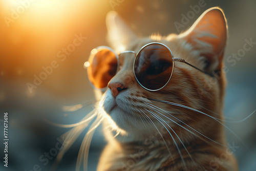 Cat with sunglass © Alexandre