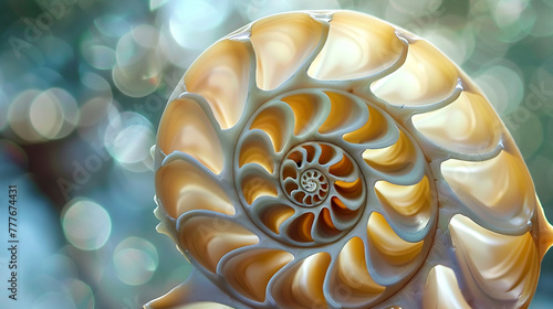 spiral nautilus shell and golden ratio 