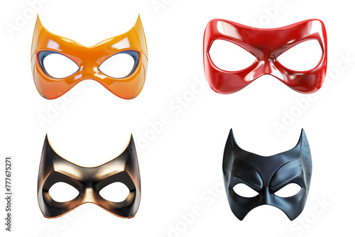 Superhero mask Isolated on Transparent Background, cut out. PNG