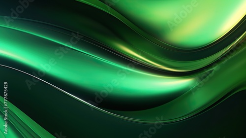 Green Swirls Modern Abstract Background