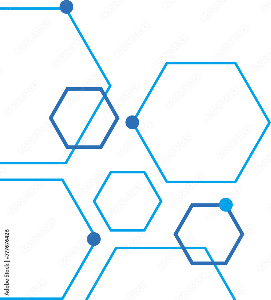 Hexagon Outline Corner Border Hexagon Outline Corner Border