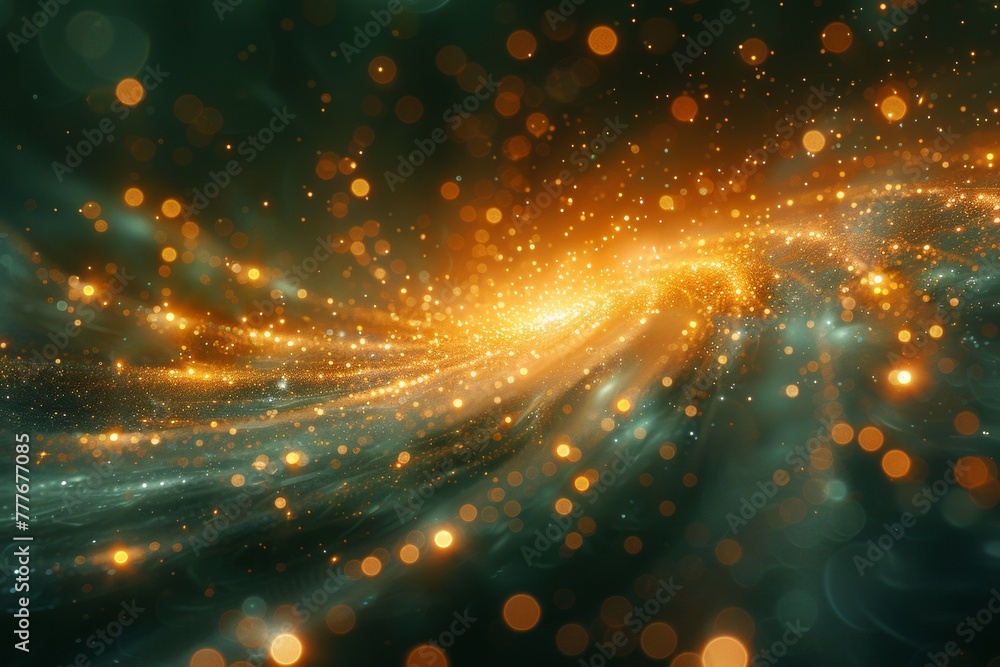 Technology abstract particle wave Background	