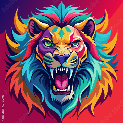 tiger  lion  vector  head  animal  tattoo  face  