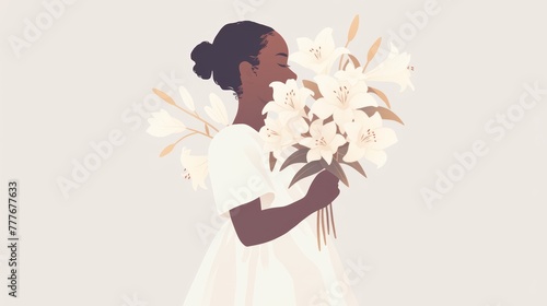 Afrocentric Affirmation Art with Botanical Beauty Generative AI