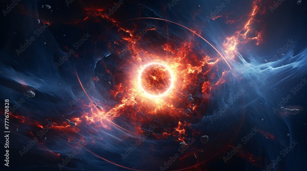 Abstract space wallpaper features an interstellar catastrophe. A awesome galaxy unfolds in the cosmic astronomy background. Abstract space wallpaper features an interstellar catastrophe. A awesome galaxy unfolds in the cosmic astronomy background.