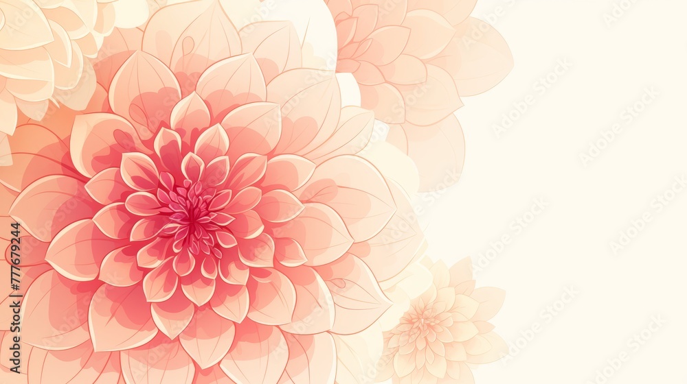 Affirmation Card Dahlia Flower Illustration Generative AI Affirmation Card Dahlia Flower Illustration Generative AI