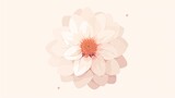 Affirmation Dahlia Flower Illustration with Minimalist Aesthetic Generative AI