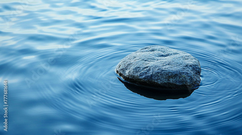 Ripples in still water  a stone of anger thrown  copy space to ponder