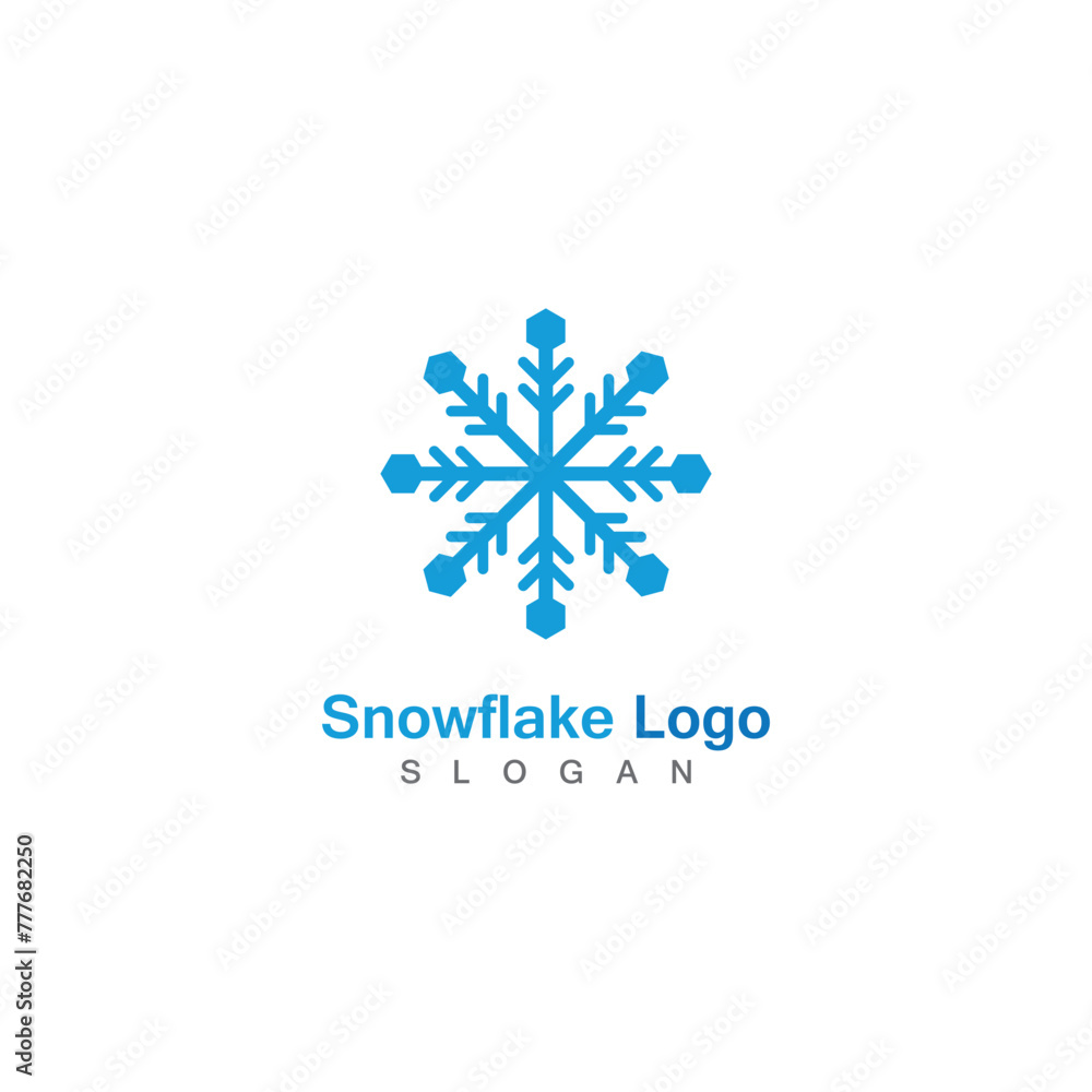 Snowflake icon Logo Template vector symbol design
