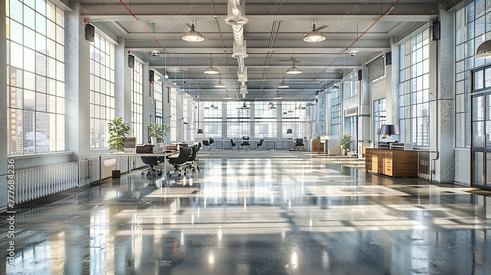 Modern Office Interior, Clean and Spacious Work Environment, Design and Comfort in Corporate Setting Modern Office Interior, Clean and Spacious Work Environment, Design and Comfort in Corporate Setting
