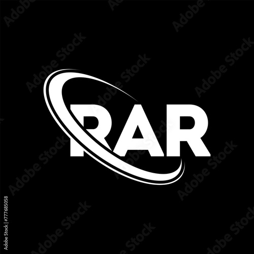 RAR logo. RAR letter. RAR letter logo design. Initials RAR logo linked with circle and uppercase monogram logo. RAR typography for technology, business and real estate brand.