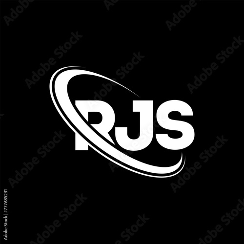 RJS logo. RJS letter. RJS letter logo design. Initials RJS logo linked with circle and uppercase monogram logo. RJS typography for technology, business and real estate brand. photo