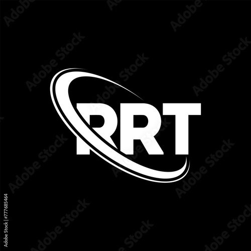 RRT logo. RRT letter. RRT letter logo design. Initials RRT logo linked with circle and uppercase monogram logo. RRT typography for technology, business and real estate brand. photo