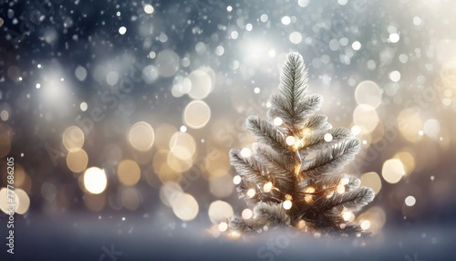 Joyful Illumination: Christmas Holiday Lights in Blurred Bokeh